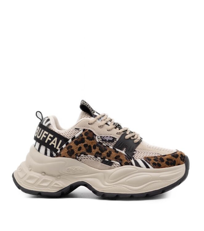 Buffalo Dames Sneakers in Beige/Animal online kopen 