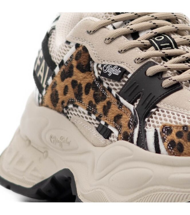 Buffalo Dames Sneakers in Beige/Animal online kopen 