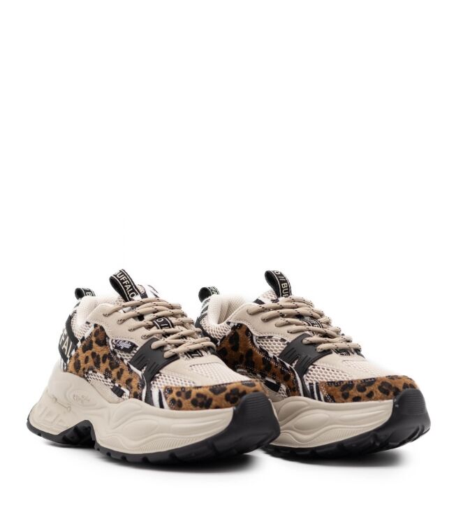 Buffalo Dames Sneakers in Beige/Animal online kopen 