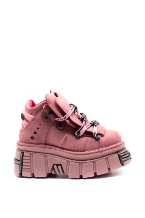 New Rock dames veterboots plateau roze