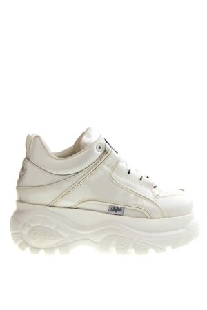 Buffalo dames sneakers plateau wit lak