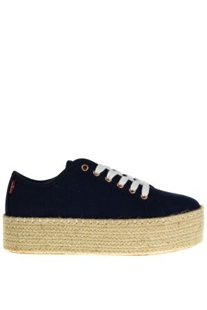 Levi's dames veterschoenen plateau blue