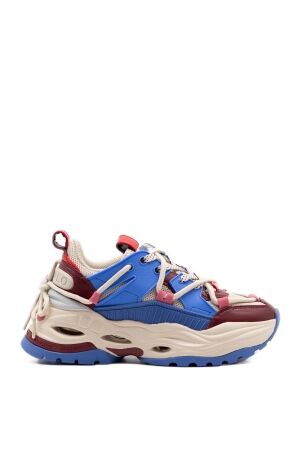 buffalo dames veterschoenen plat. blauw