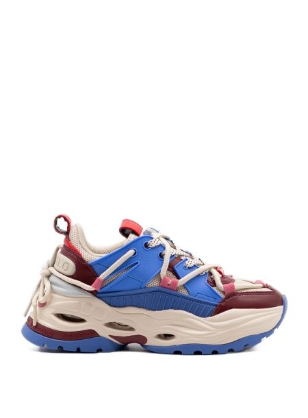 Buffalo Dames veterschoenen plat. blauw