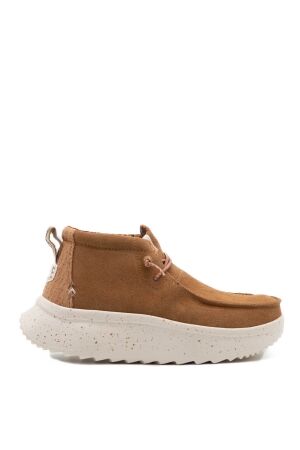 HeyDude dames veterboots plateau naturel