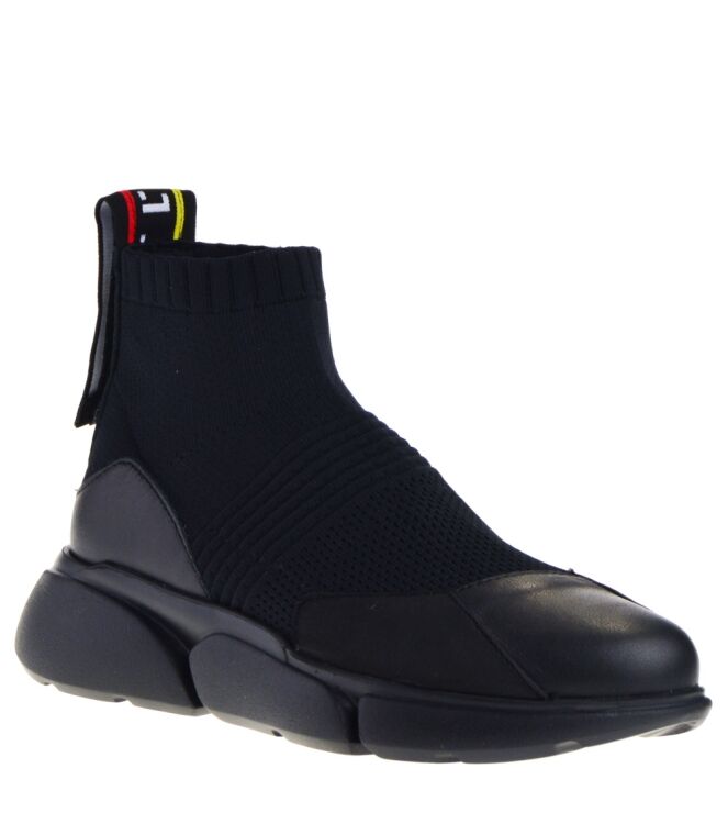 Malloni Malloni dames sokschoen zwart Nero Malloni Scarpa Pamlos Dames Sock Sneakers in Zwart online kopen