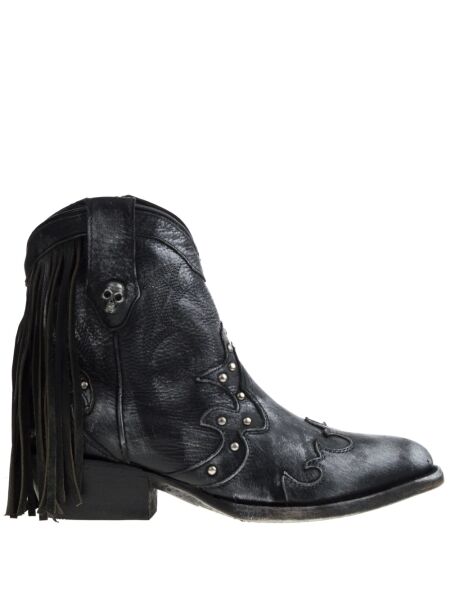 New rock New Rock Western Ankle Boots Black for Women 