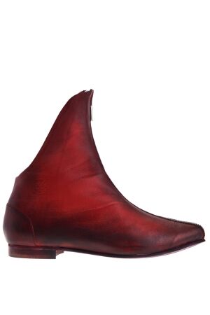 Papucei dames enkellaarsjes rood