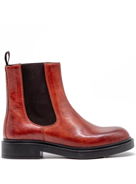 Fabrizio silenzi Dames enkelboots bruin rood