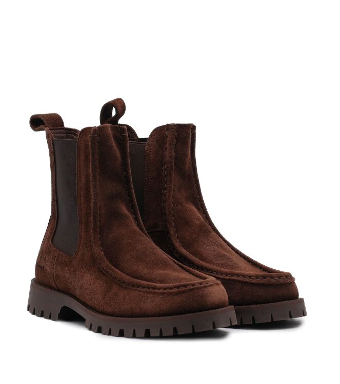 Copenhagen Studios  Dames Chelseaboots Bruin Suede 