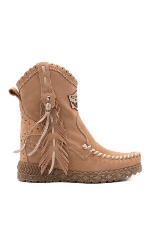 el vaquero dames enkelboots sleehak zalm