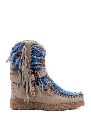 El Vaquero dames enkelboots sleehak denim