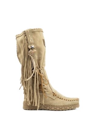 El Vaquero dames laars sleehak beige