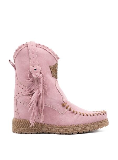 El vaquero Dames enkellaarzen sleehak roze