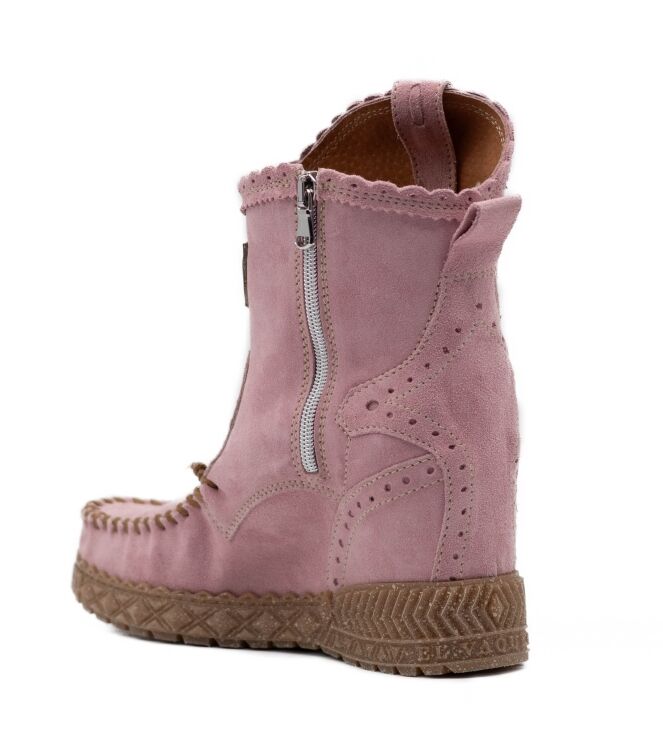 El Vaquero Dames Enkellaarzen met sleehak in Roze online kopen