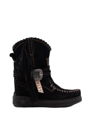 El Vaquero dames enkelboots sleehak zwart