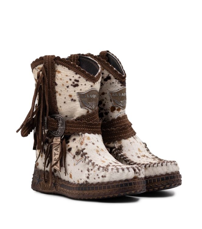 El Vaquero El Vaquero dames enkellaars sleehak wit Deranch Naturel El Vaquero Dames Enkellaarzen met sleehak in Naturel Pony Haar online kopen