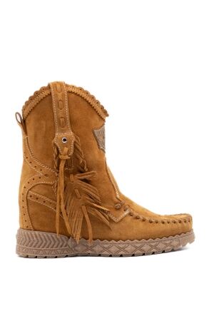 El Vaquero dames enkellaarzen sleehak bruin