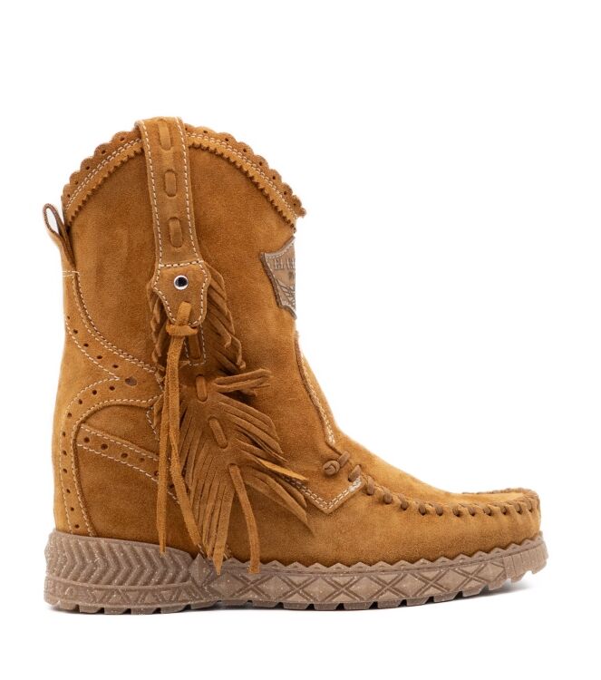 El Vaquero El Vaquero dames enkellaarzen sleehak bruin Mou El Vaquero Dames Enkellaarzen met sleehak in Bruin online kopen