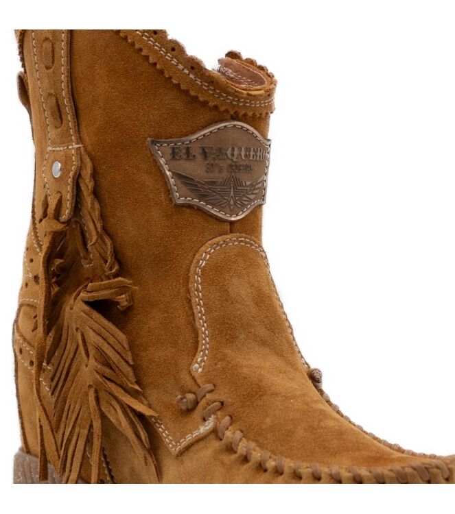 El Vaquero El Vaquero dames enkellaarzen sleehak bruin Mou El Vaquero Dames Enkellaarzen met sleehak in Bruin online kopen