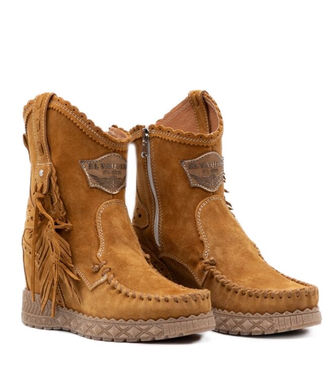 El Vaquero El Vaquero dames enkellaarzen sleehak bruin Mou El Vaquero Dames Enkellaarzen met sleehak in Bruin online kopen