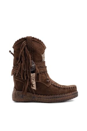El Vaquero dames enkellaars sleehak bruin