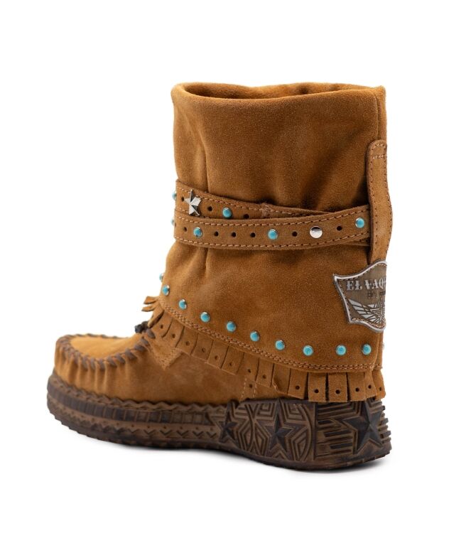 El Vaquero El Vaquero dames enkellaars sleehak cognac Melbourne Silverstone Mou El Vaquero Dames Enkellaarzen met sleehak in Naturel online kopen