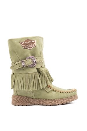 El Vaquero dames enkellaarzen sleehak groen