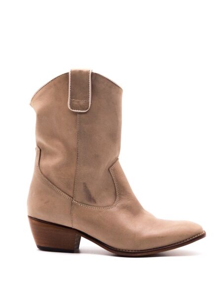 Belang Dames enkellaarsjes beige