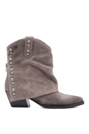 Lazamani dames enkellaarsjes met kap beig