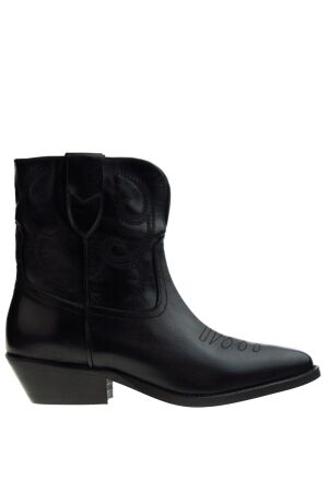 Julie Dee dames enkellaarsjes zwart