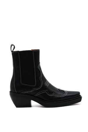 Copenhagen Studios dames enkellaarsjes zwart