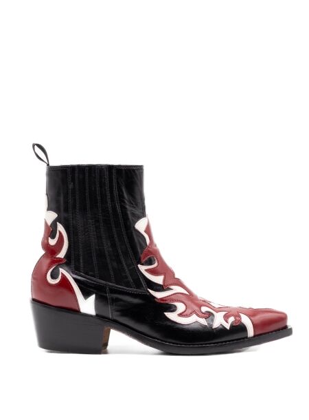 Jo ghost Dames enkellaarsjes zwart rood