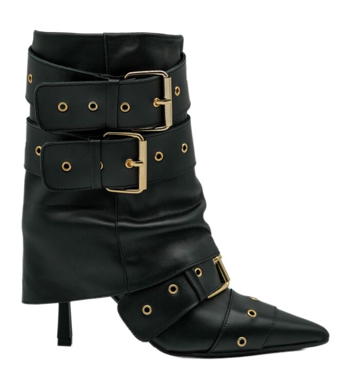 Gisel Moire Gisel Moire dames enkellaarsjes zwart gespen Vitello Nero Gisel Moire dames enkellaarsjes zwart gespen 11 zwart leer Direct leverbaar uit de webshop van www.taft.nl/