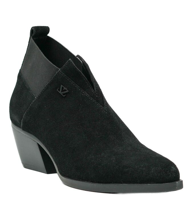 Lazamani Lazamani dames enkellaarsjes zwart suede Black Lazamani Dames Enkellaarsjes Zwart Suede