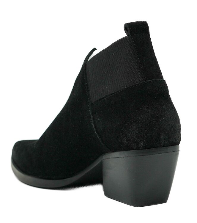 Lazamani Lazamani dames enkellaarsjes zwart suede Black Lazamani Dames Enkellaarsjes Zwart Suede
