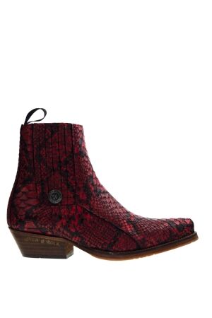 new rock New Rock Ankle Boots Red for Women