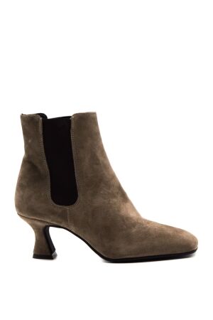 Carmens dames enkellaarsje grijs suede