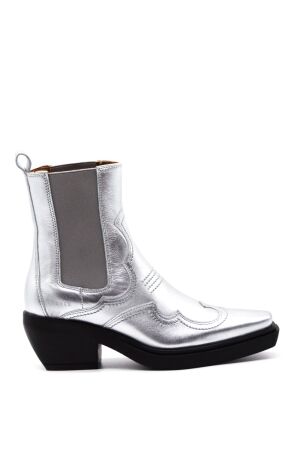 Copenhagen Studios dames enkellaarsjes zilver