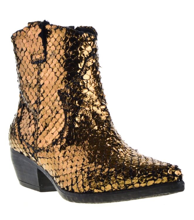 Tosca Blu Shoes Tosca Blu Shoes dames enkellaars bruin Pitone Bronzo Tosca Blu Dames Enkellaarsjes in Bruin online kopen