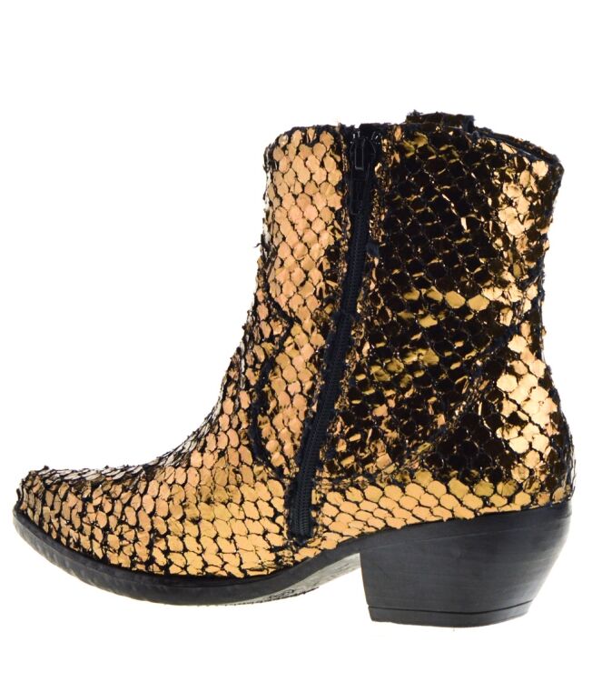 Tosca Blu Shoes Tosca Blu Shoes dames enkellaars bruin Pitone Bronzo Tosca Blu Dames Enkellaarsjes in Bruin online kopen