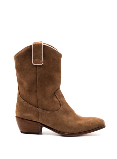 Belang Dames enkellaarsjes bruin suede