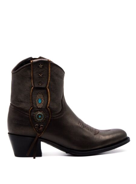 Sendra boots Dames enkellaarsjes bruin brons