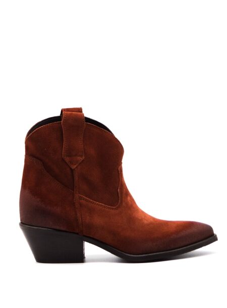 Lazamani Dames enkellaarsjes bruin suede