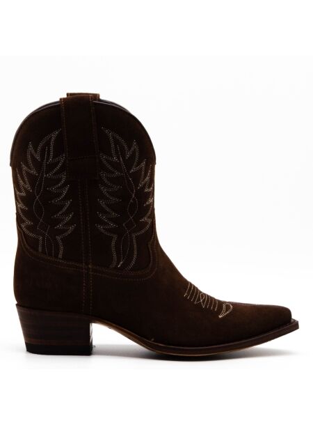 Sendra boots Dames enkellaarsjes bruin suede