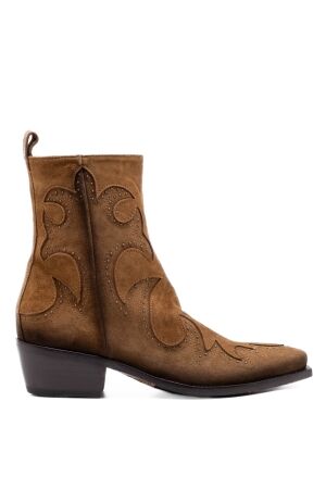 jo ghost dames enkellaarsjes bruin suede