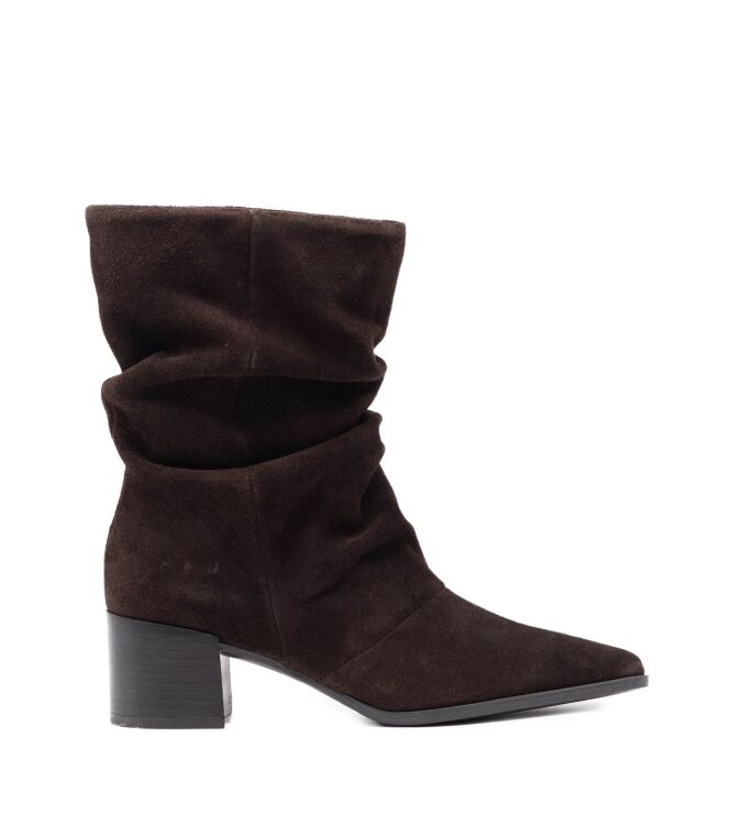 Copenhagen Studios Copenhagen Studios dames enkellaarsjes bruin suede Suede Chocolate Copenhagen Studios Dames Enkellaarsjes Bruin Suede