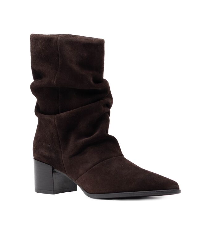 Copenhagen Studios Copenhagen Studios dames enkellaarsjes bruin suede Suede Chocolate Copenhagen Studios Dames Enkellaarsjes Bruin Suede