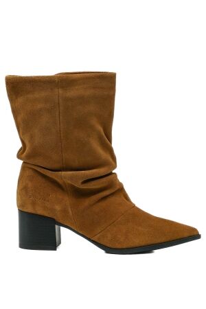Copenhagen Studios dames enkellaarsjes bruin suede