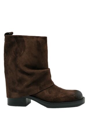 Gisel Moire dames enkelboots bruin